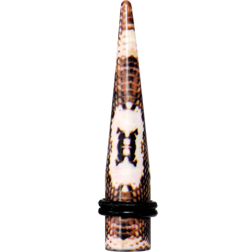 BodyCandy 00G Blushing Snake Skin Acrylic Taper — main product shot