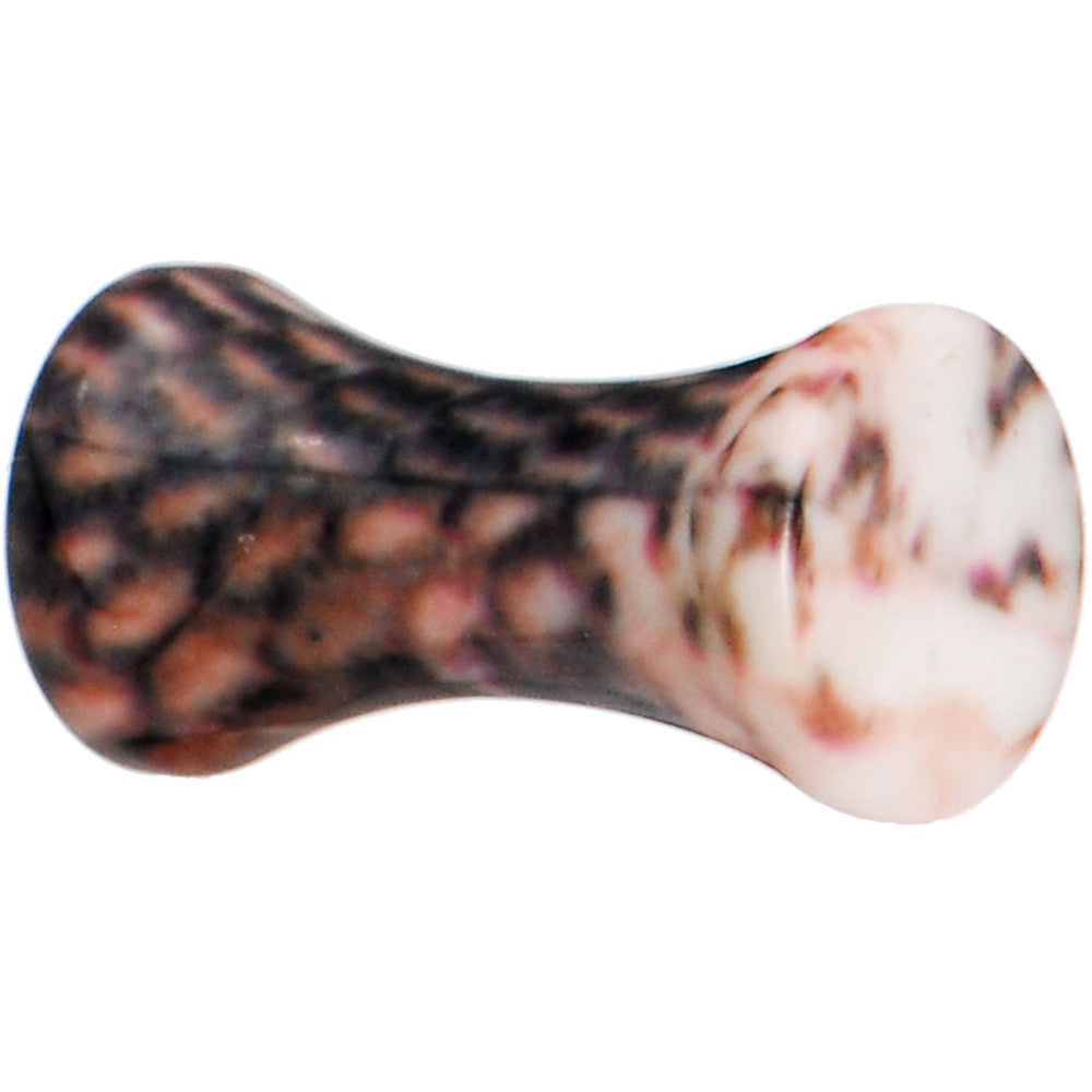 BodyCandy 8G Blushing Snake Skin Acrylic Saddle Plug — main product shot