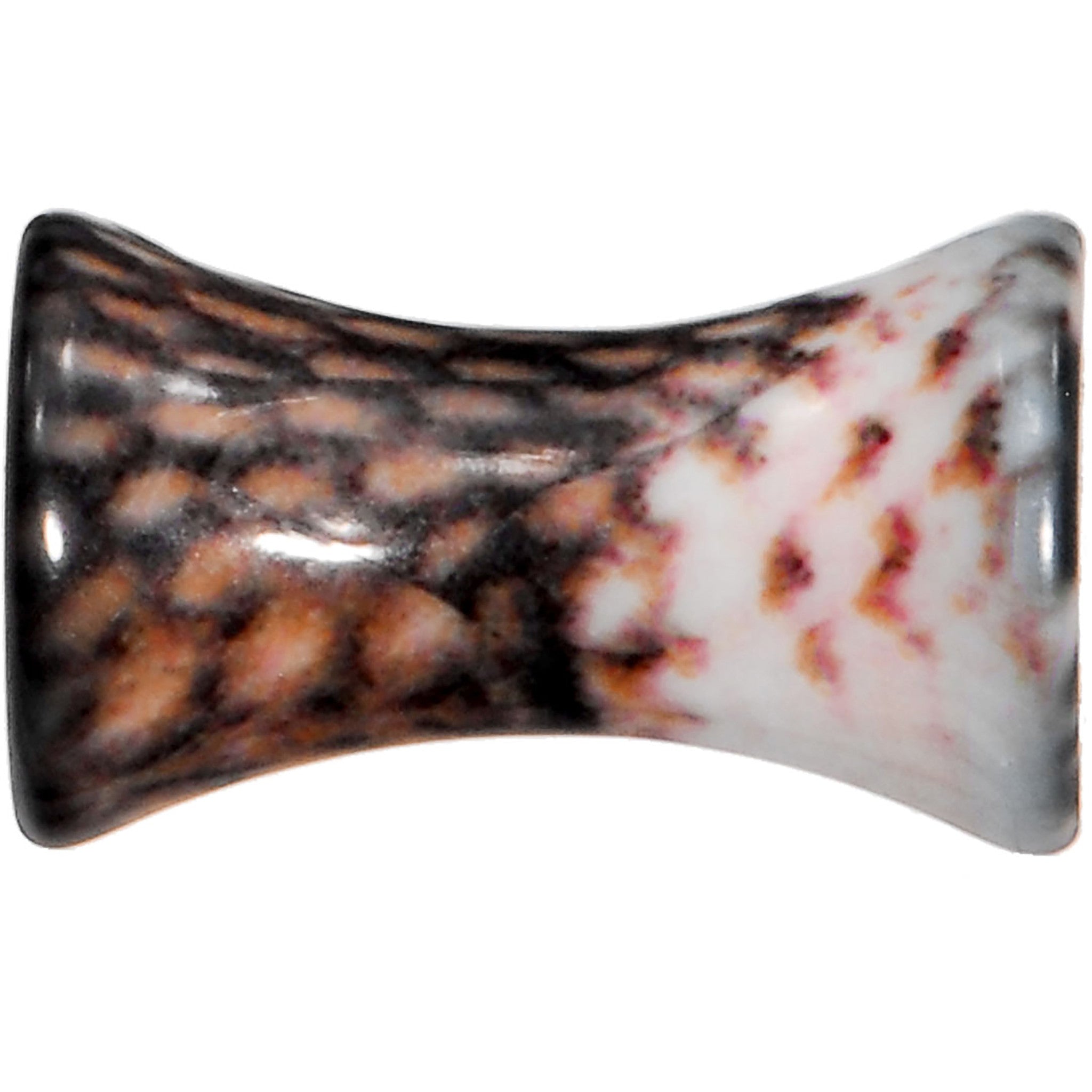 BodyCandy 6G Blushing Snake Skin Acrylic Saddle Plug — lifestyle context