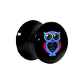 BodyCandy 9/16 Acrylic Heart Owl Saddle Plug — main product shot