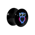 BodyCandy 5/8 Acrylic Heart Owl Saddle Plug — main product shot