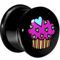 BodyCandy 9/16 Acrylic Single Flare Heart Sprinkle Cupcake Plug — main product shot