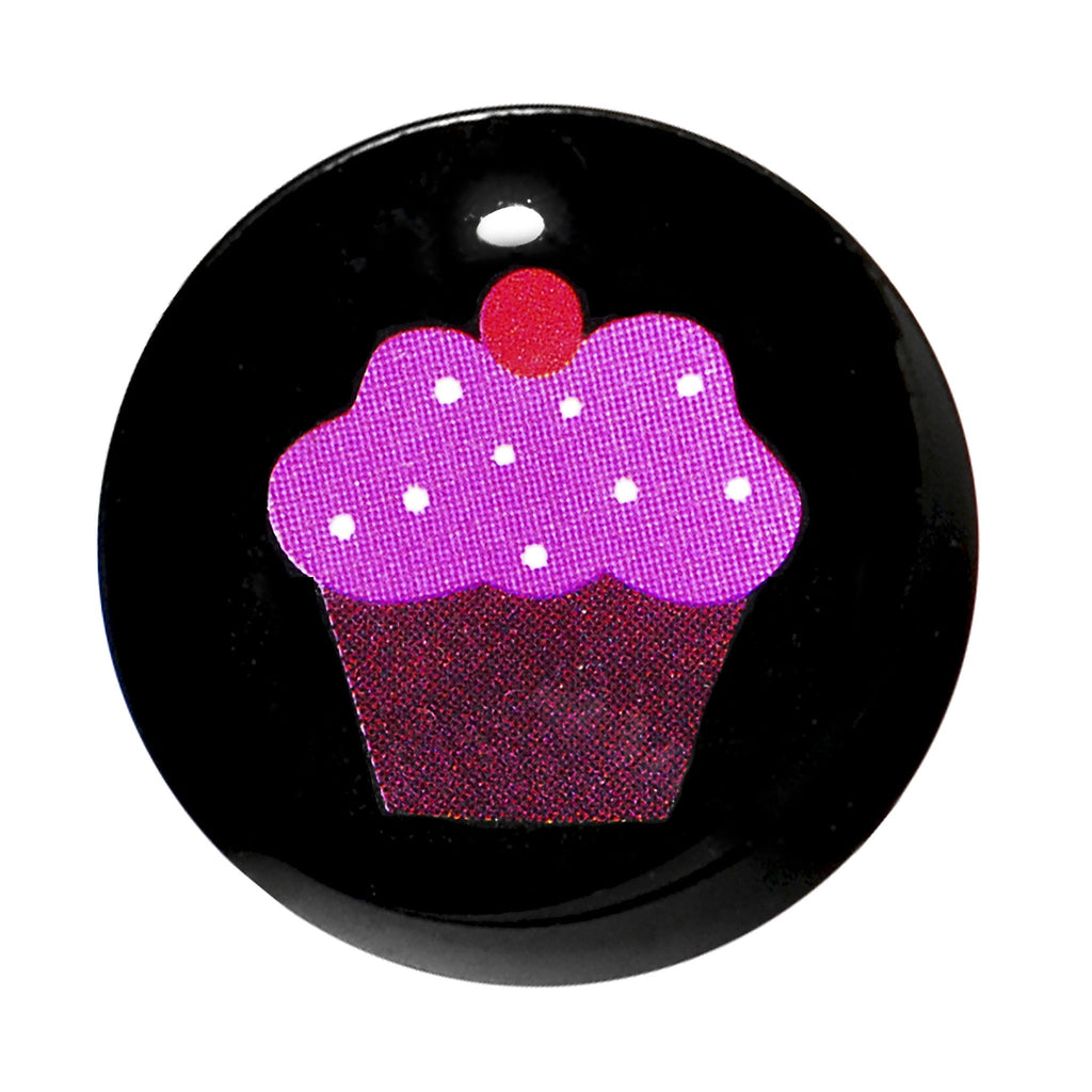 BodyCandy 5/8 Acrylic Single Flare Cherry Cupcake Plug — detail close-up