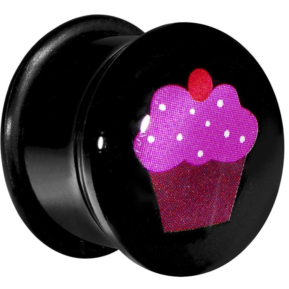 BodyCandy 5/8 Acrylic Single Flare Cherry Cupcake Plug — main product shot