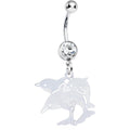 BodyCandy Silver Tone Cut-Out Dolphin Belly Ring — main product shot