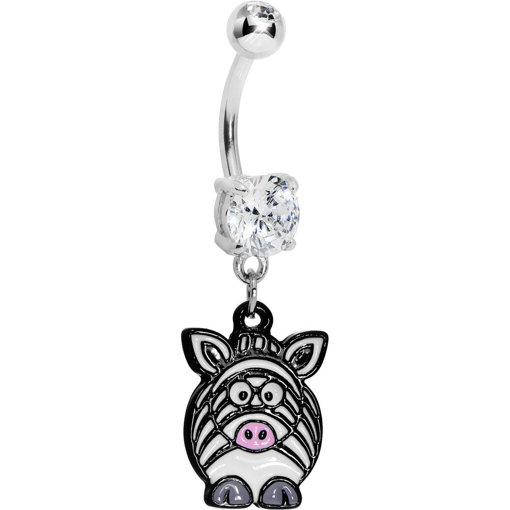 BodyCandy Clear Gem Zebra Belly Ring — main product shot