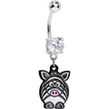 BodyCandy Clear Gem Zebra Belly Ring — main product shot