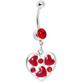 BodyCandy Red Gem Heart Candy Belly Ring — main product shot