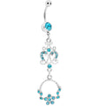 BodyCandy Aqua Baroque Enchantment Chandelier Belly Ring — main product shot