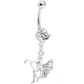 BodyCandy Clear Gem Winged Forest Fairy Belly Ring — main product shot