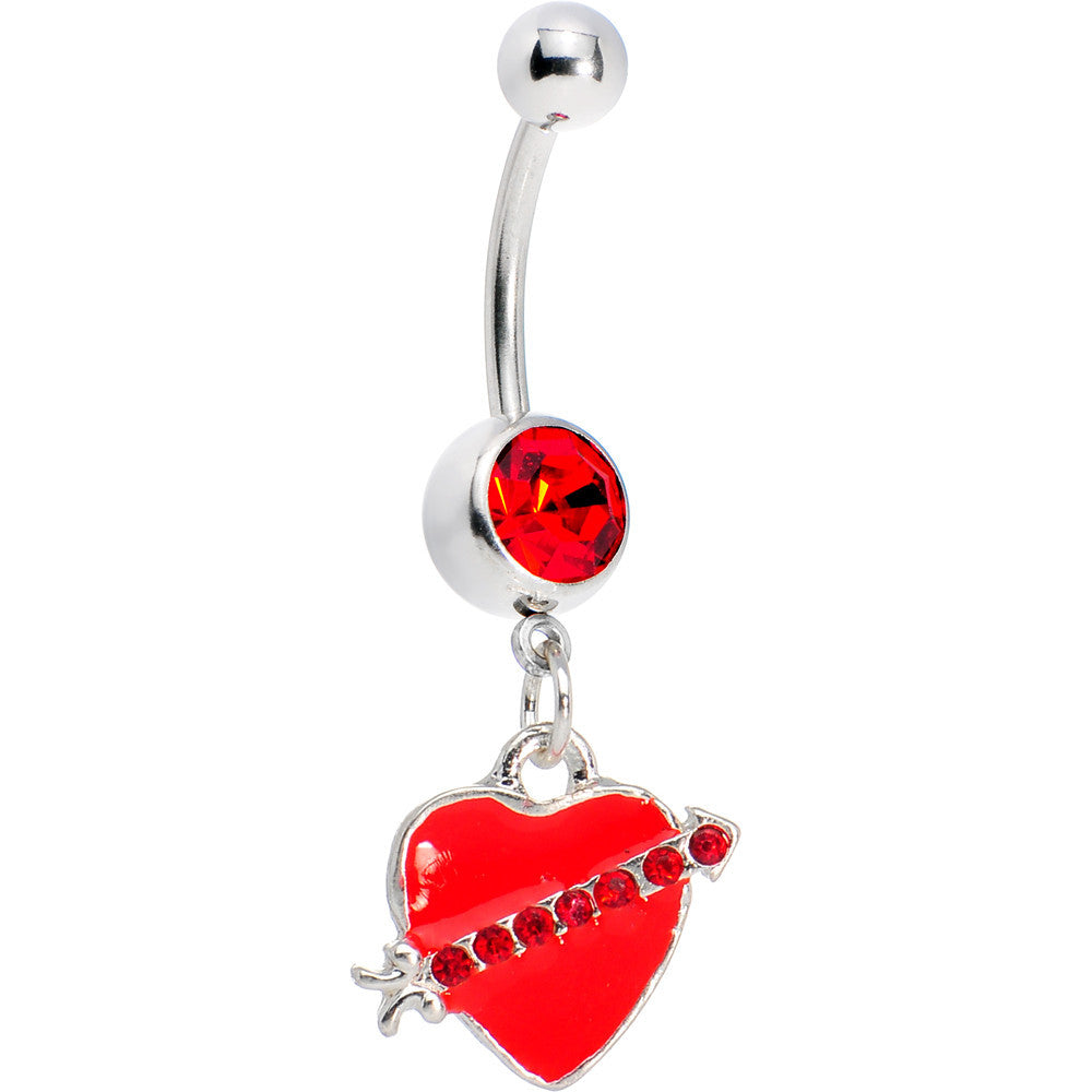 BodyCandy Red Heart With Arrow Belly Ring — main product shot