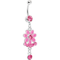 BodyCandy Pink Gem Delightful Daisy Flower Belly Ring — main product shot