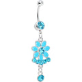 BodyCandy Blue Gem Delightful Daisy Flower Belly Ring — main product shot