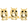 BodyCandy Gold Tone Owl Trio Double Finger Ring — main product shot