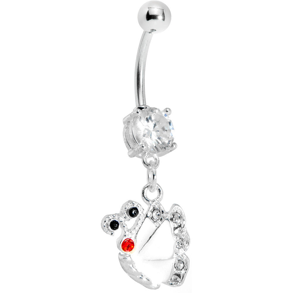 BodyCandy Clear Gem Shine Wing Butterfly Belly Ring — main product shot