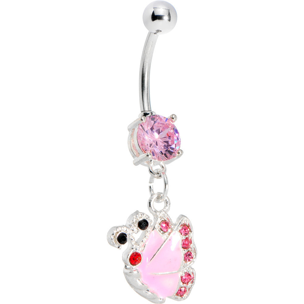 BodyCandy Pink Gem Shine Wing Butterfly Belly Ring — main product shot
