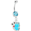 BodyCandy Blue Gem Shine Wing Butterfly Belly Ring — main product shot