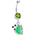 BodyCandy Green Gem Shine Wing Butterfly Belly Ring — main product shot