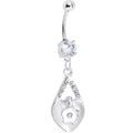 BodyCandy Clear Gem Heart Flower Belly Ring — main product shot