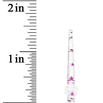 BodyCandy 8G Clear Acrylic Glitter Purple Star Confetti Taper — lifestyle context