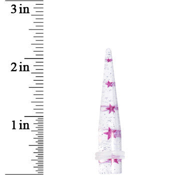 BodyCandy 00G Clear Acrylic Glitter Purple Star Confetti Taper — lifestyle context