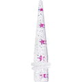 BodyCandy 0G Clear Acrylic Glitter Purple Star Confetti Taper — main product shot
