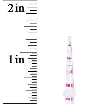 BodyCandy 6G Clear Acrylic Glitter Purple Heart Confetti Taper — lifestyle context