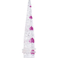 BodyCandy 00G Clear Acrylic Glitter Purple Heart Confetti Taper — main product shot