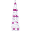 BodyCandy 9/16 Clear Acrylic Glitter Purple Heart Confetti Taper — main product shot
