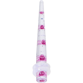 6G Clear Acrylic Glitter Purple Skull Confetti Taper