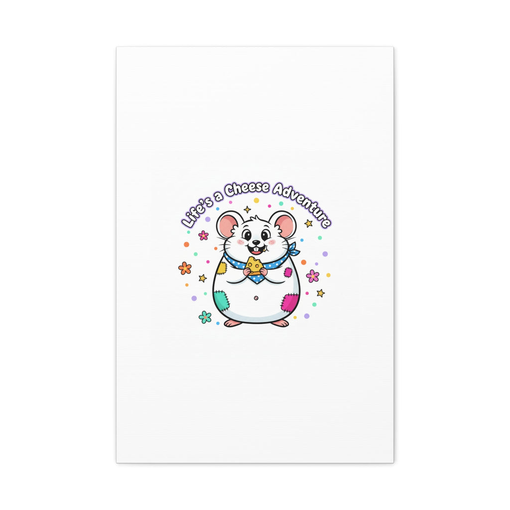 Life's a Cheese Adventure Canvas | Rodent-Core rat art print