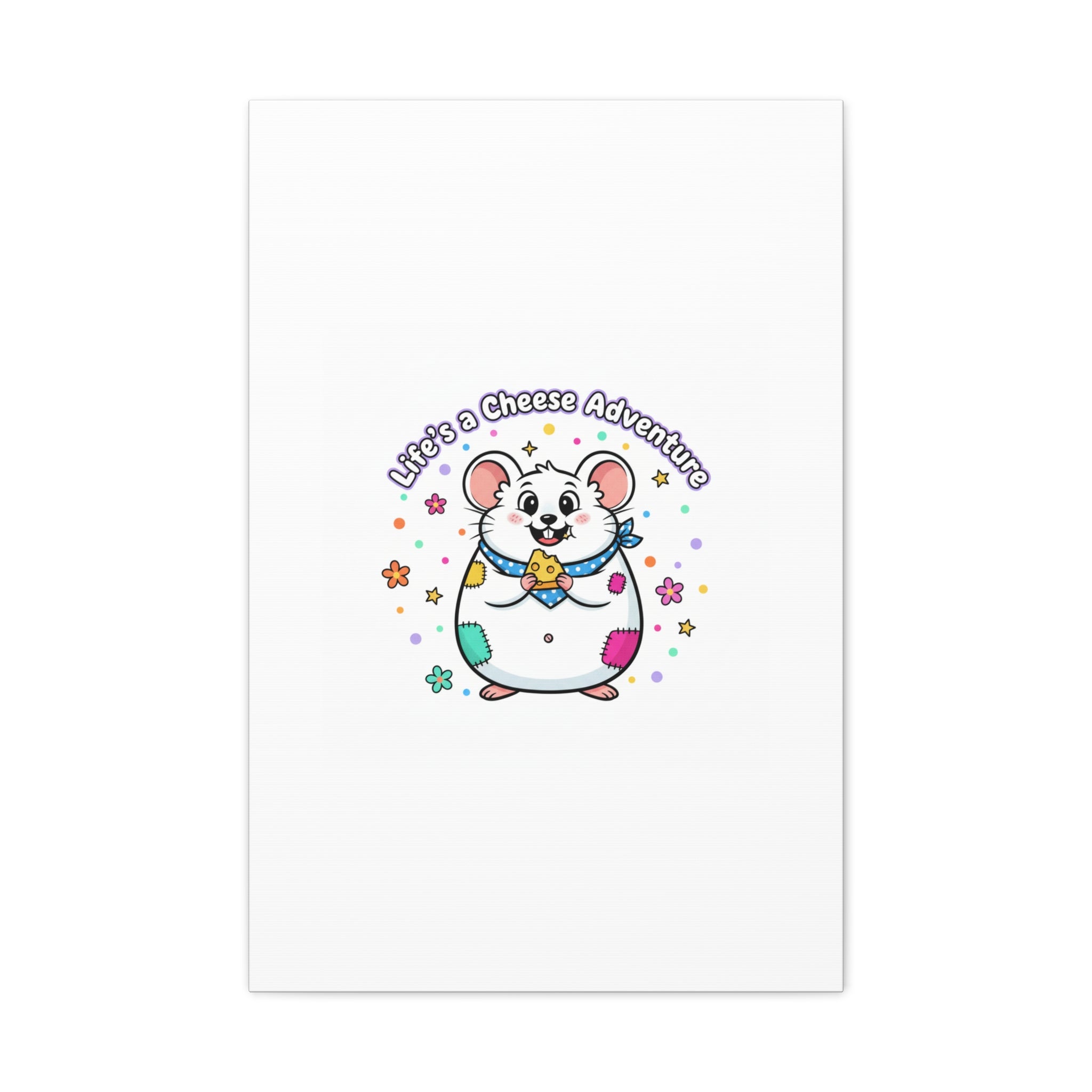 Life's a Cheese Adventure Canvas | Rodent-Core rat art print