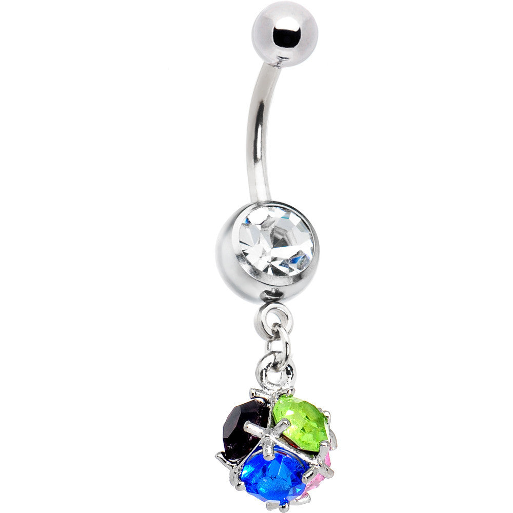 BodyCandy Clear Gem Multi Stone Twig Sphere Belly Ring — main product shot