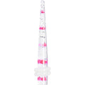 BodyCandy Clear Acrylic Glitter Pink Heart Confetti Taper 8G to 16mm — in-use photo