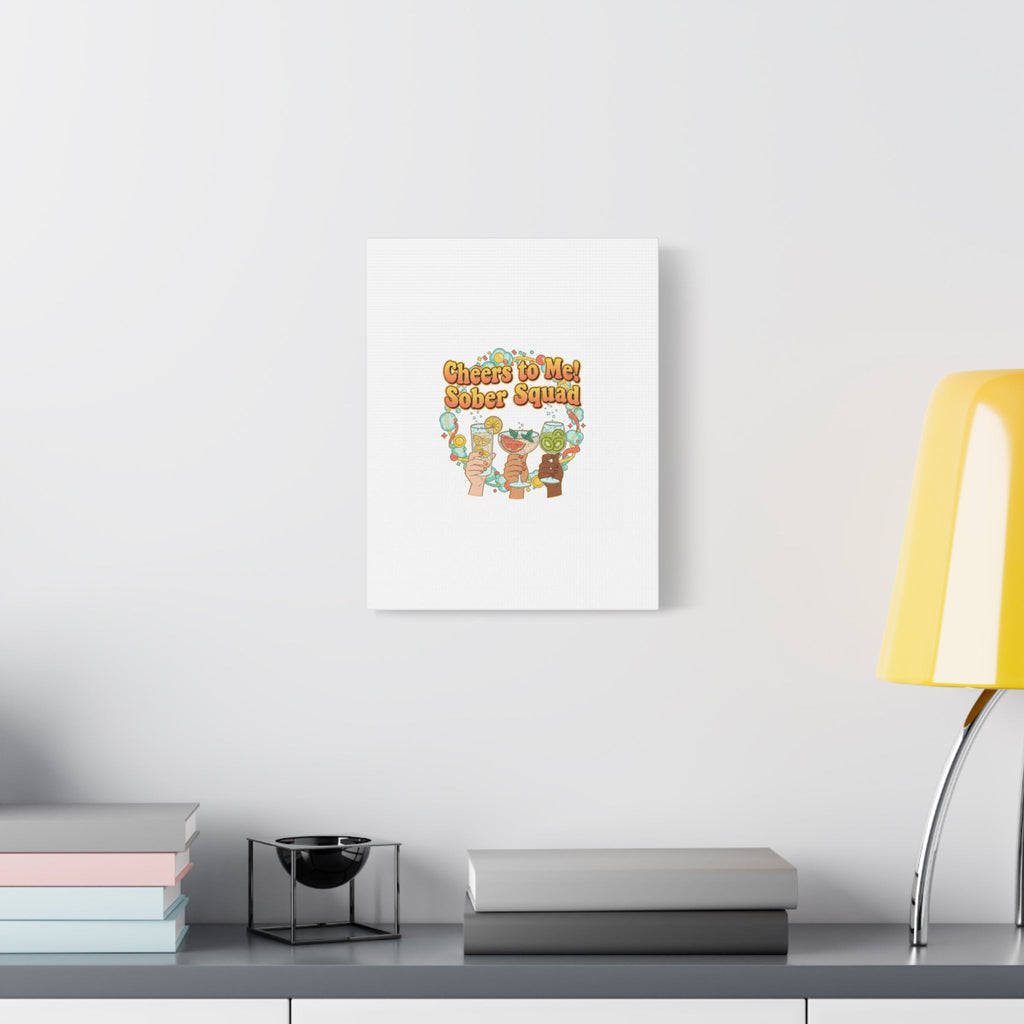 Cheers to Me Sober Squad Canvas | Dry January Mocktail Art