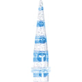 BodyCandy 0G Clear Acrylic Glitter Blue Skull Confetti Taper — main product shot