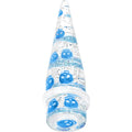 BodyCandy 5/8 Clear Acrylic Glitter Blue Skull Confetti Taper — main product shot