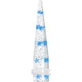 BodyCandy 1/2 Clear Acrylic Glitter Blue Star Confetti Taper — main product shot