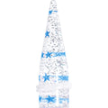 BodyCandy 5/8 Clear Acrylic Glitter Blue Star Confetti Taper — main product shot