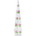 BodyCandy 1/2 Clear Acrylic Glitter Pink Cherry Confetti Taper — main product shot