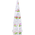 BodyCandy 9/16 Clear Acrylic Glitter Pink Cherry Confetti Taper — main product shot