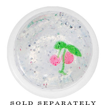 BodyCandy 9/16 Clear Acrylic Glitter Pink Cherry Confetti Taper — lifestyle context