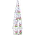 BodyCandy 5/8 Clear Acrylic Glitter Pink Cherry Confetti Taper — main product shot