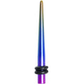 BodyCandy 8G Acrylic Electric Rainbow Straight Taper — main product shot