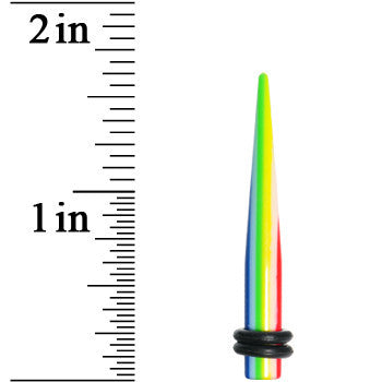 BodyCandy 4G Acrylic Retro Rainbow Straight Taper — lifestyle context