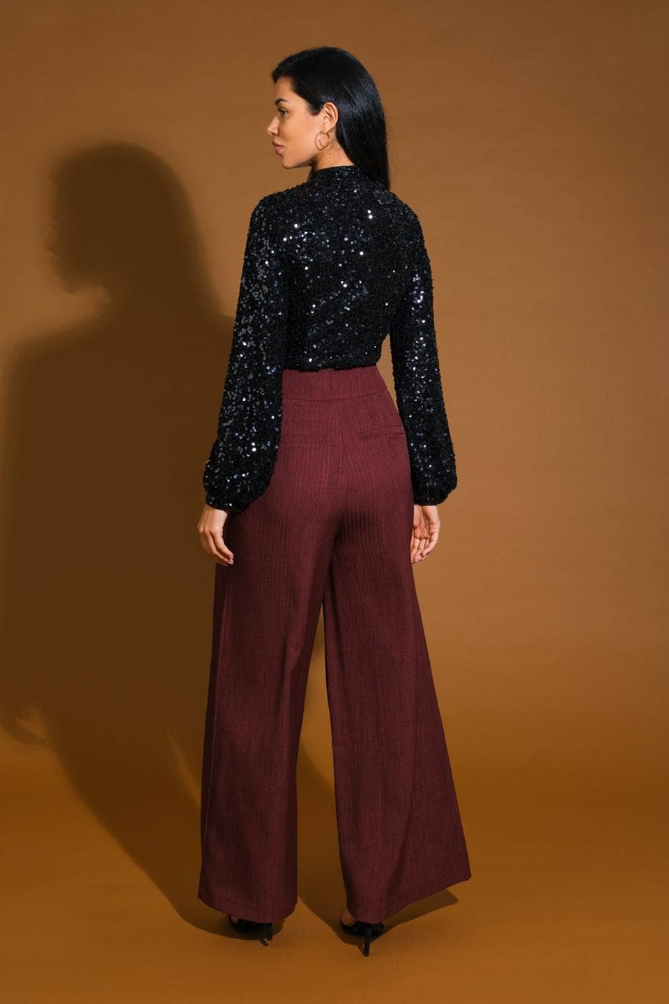 KADOU BOUTIQUE Black Sequin Top — alternative angle