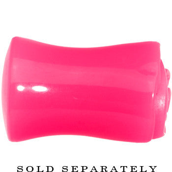 BodyCandy 1/2 Pink Rose Flower Acrylic Saddle Plug — lifestyle context