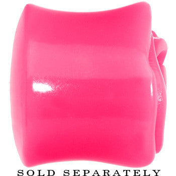 BodyCandy 9/16 Pink Rose Flower Acrylic Saddle Plug — lifestyle context