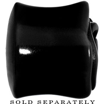 BodyCandy 18mm Black Rose Flower Acrylic Saddle Plug — lifestyle context