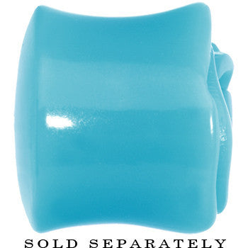 BodyCandy 18mm Blue Rose Flower Acrylic Saddle Plug — lifestyle context